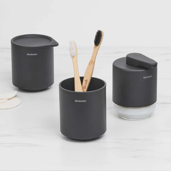 קופסת אחסון קטנה לאמבטיה Brabantia Mindset - mindset storage pot mineral infinite grey brabantia y
