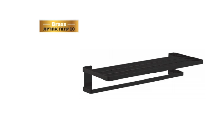 מדף למגבות 600 מ"מ דגם ZN32 – שחור מט - אביזרי אמבטיה תלויים