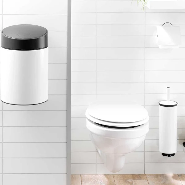 סט לשירותים נתלה לבן Brabantia - washroom set white hanging mood