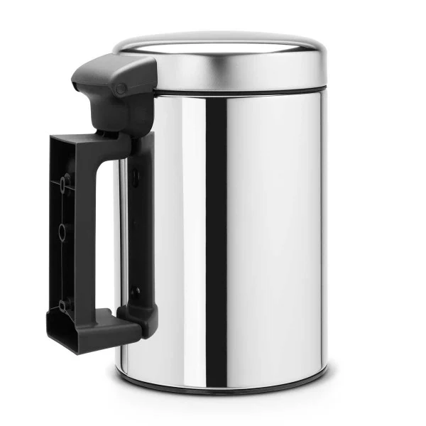 סט לשירותים ניקל מבריק עם פח נתלה Brabantia - אביזרי אמבטיה תלויים