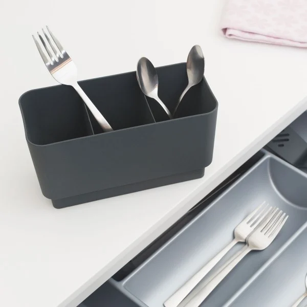 מתקן ייבוש כלים קטן Brabantia - y compact dish drying rack dark grey brabantia