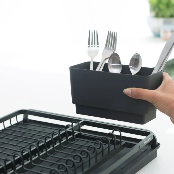 מתקן ייבוש כלים גדול Brabantia - y dish drying rack dark grey brabantia