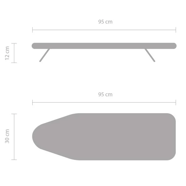 קרש גיהוץ שולחני קטן Fern Shades ברבנטיה - y brabantia ironing board s 95x30cm tabletop fern shades product dimensions