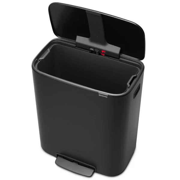 BO פח אשפה פדל 60 ליטר Brabantia - y bo pedal bin 60l matt black brabantia