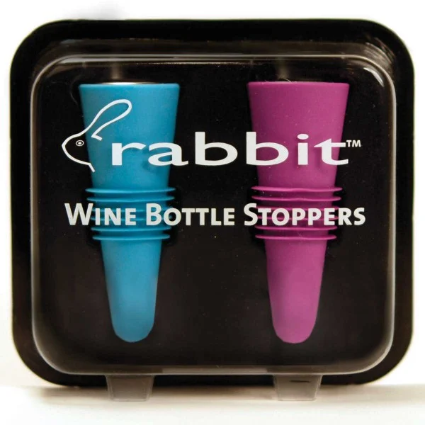 סט 2 פקקים ליין Rabbit - y w6119 wine bottle stoppers
