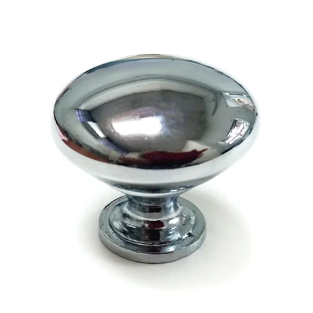 ידית כפתור לארונות דגם 3123 עגול ניקל מבריק