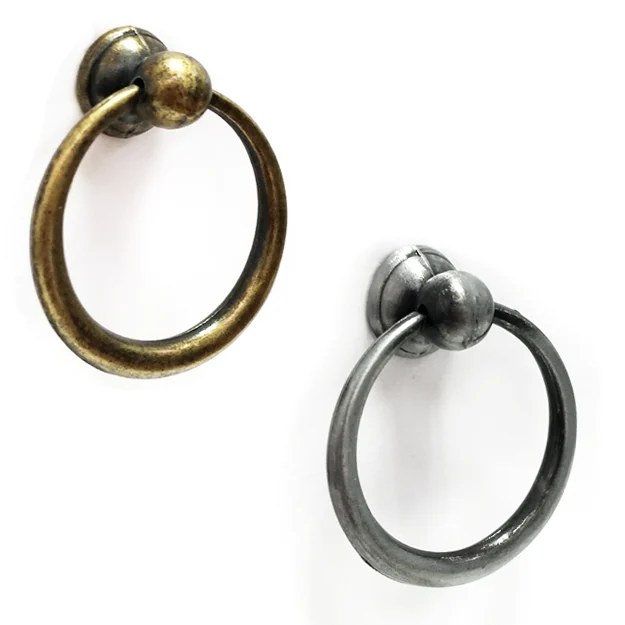 ידית כפתור טבעת לארון דגם 3110 כסף עתיק מושחר – תמונה 5