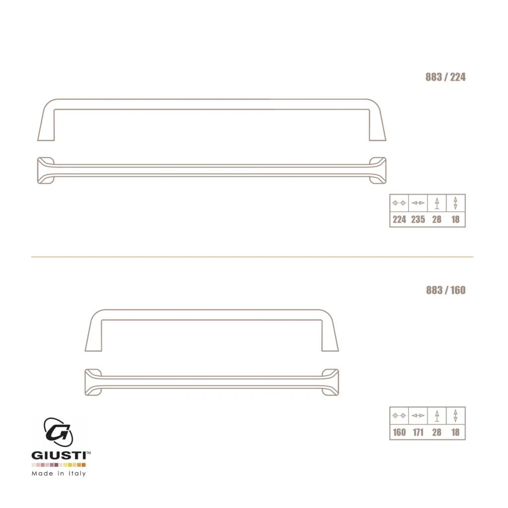 ידית דגם Giusti – Uno - ידיות לרהיטים