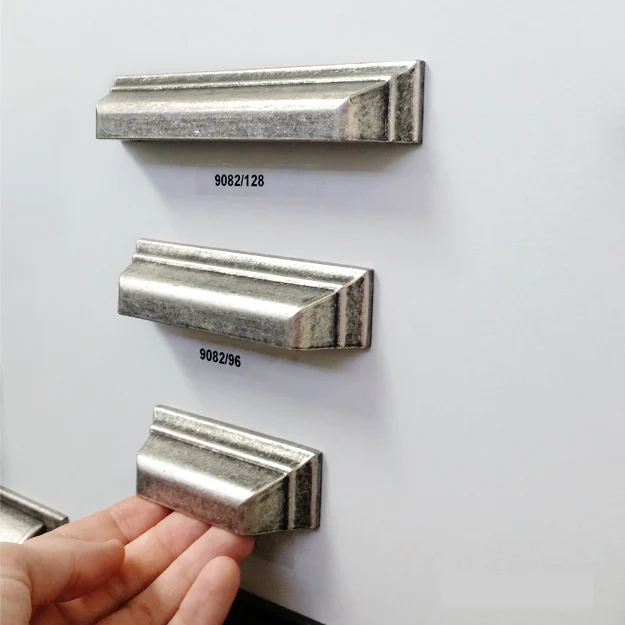 ידיות קונכיה מעוצבות דגם 9082 במידות כסף עתיק – תמונה 8
