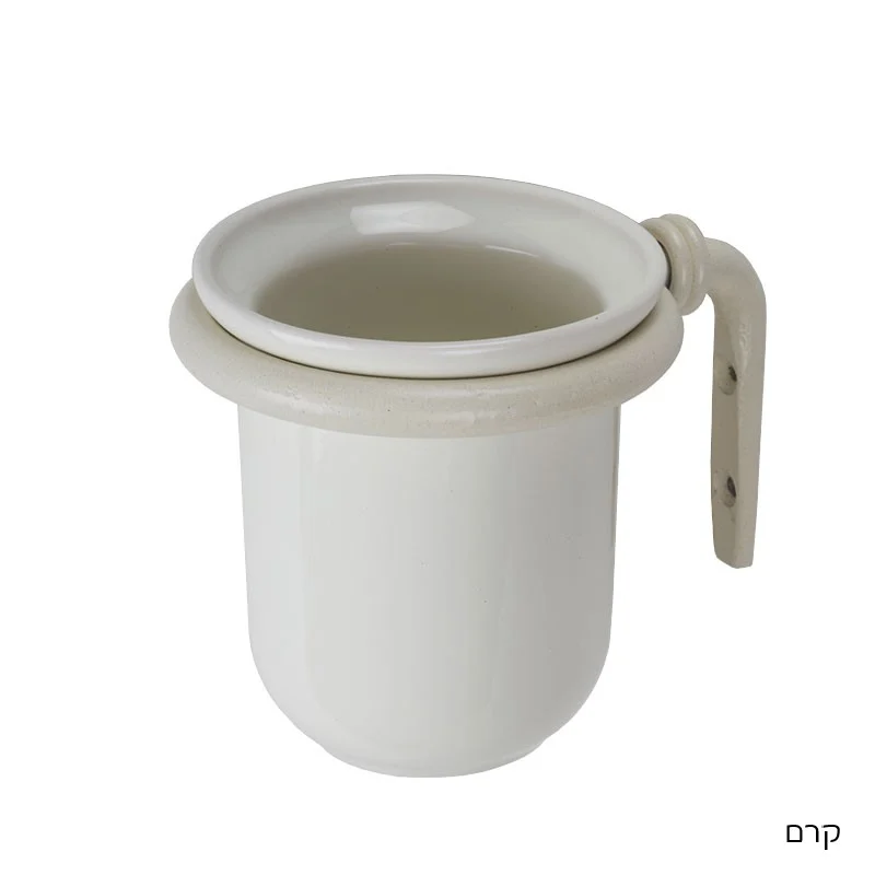 כוס למברשת שיניים תלויה עבודת יד נפחות קלאסי - אביזרי אמבטיה תלויים