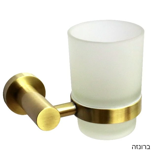 כוס למברשות שיניים ROUND - כוסלמברשותשינייםלאמבטיהברונזהאביזריםלמקלחתאבנרס