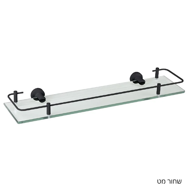 מדף זכוכית לאמבטיה CLASS - מדף זכוכית סמ שחור