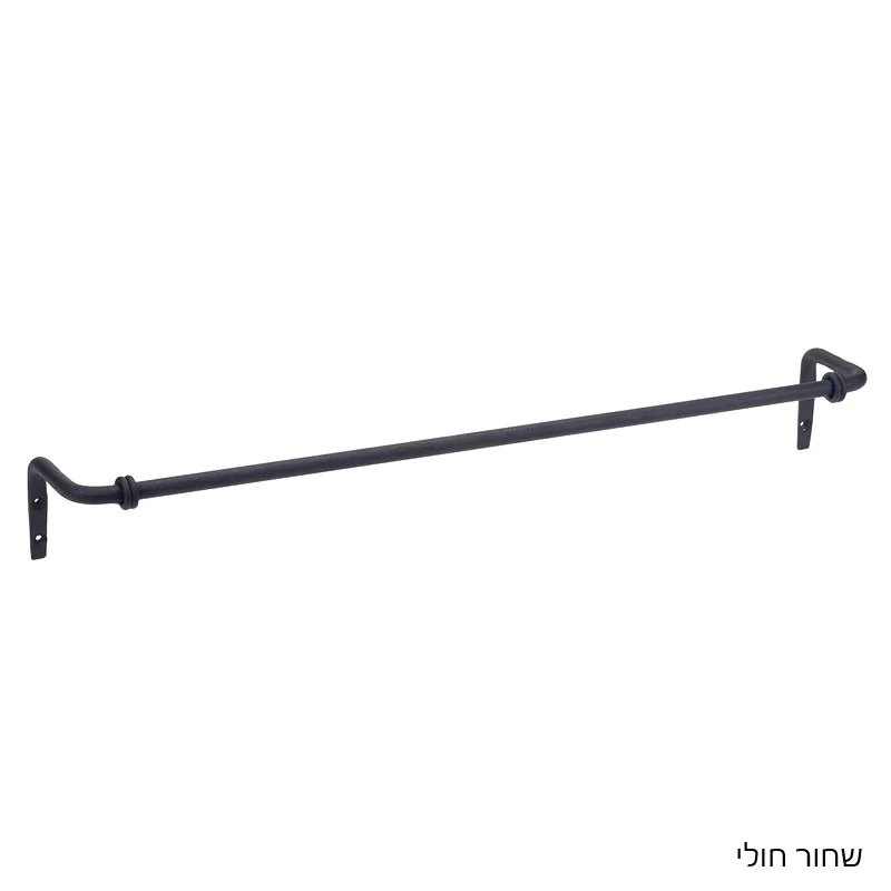 מוט למגבת אמבטיה נפחות קלאסי - מוט בודד קלאסי שחור