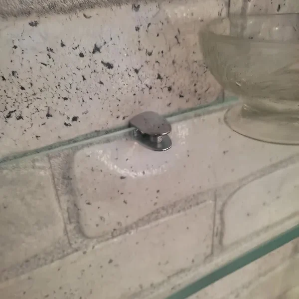 מחזיק מדף זכוכית אובלי - פרזול לרהיטים ודלתות
