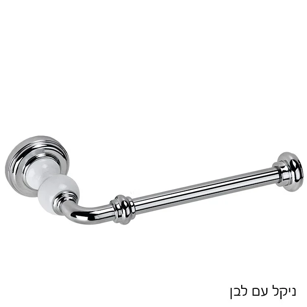 מחזיק נייר טואלט לקיר JULIET - מחזיק נייר טואלט ניקל עם לבן
