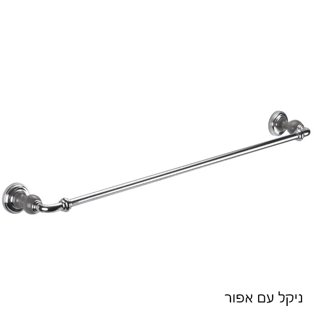 מוט למגבת בודד JULIET - מתלה למגבת בודד ניקל עם אפור