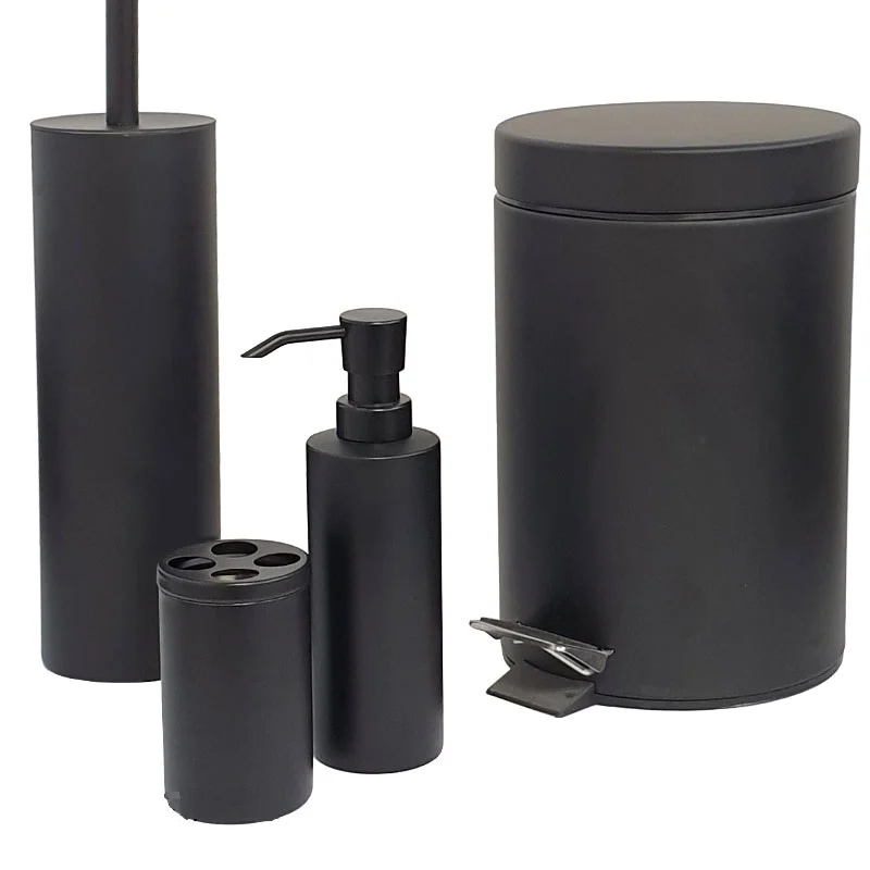 סט אביזרים לאמבטיה BLACKY שחור