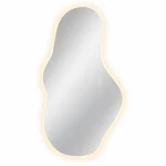 מראה אמורפית חכמה 130X70 עם תאורת LED, בלוטוס ומפשיר אדים – בתקן IP65
