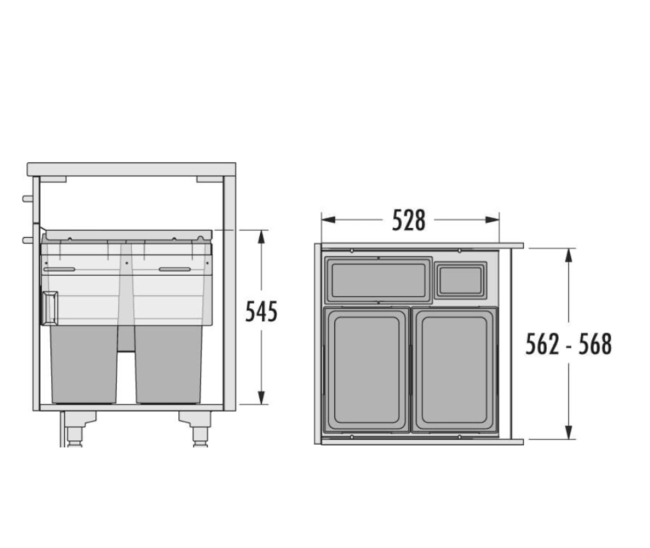 פח קרגו לחזית 60 ס"מ 2X38L - HA