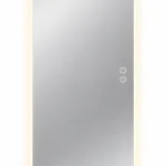 מראה מלבנית עם תאורת לד ומפשיר אדים