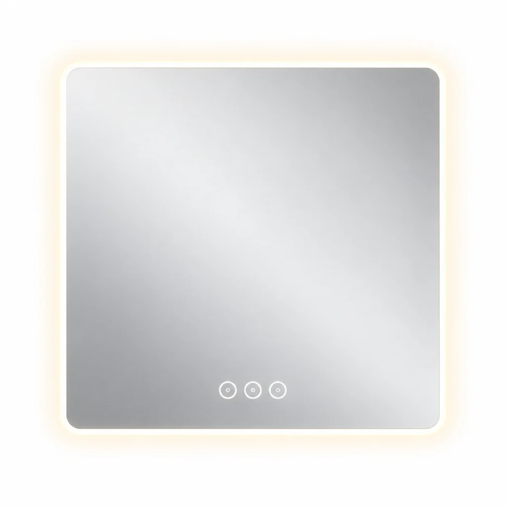 מראה מרובעת 60/60 עם תאורת לד + BT