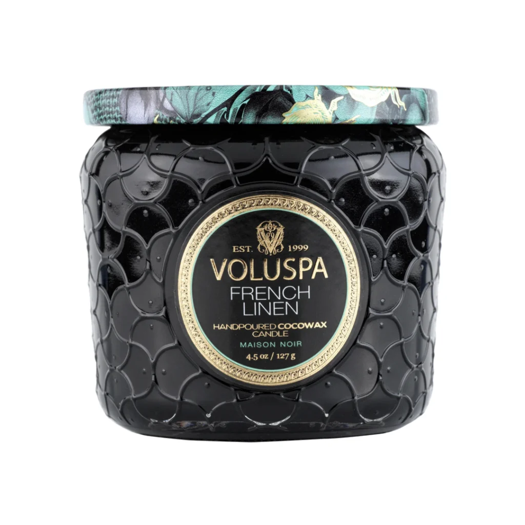 נר ריחני בצנצנת זכוכית French Linen – Petite Jar VOLUSPA